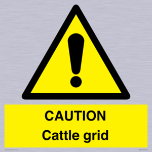 CAUTION Cattle grid